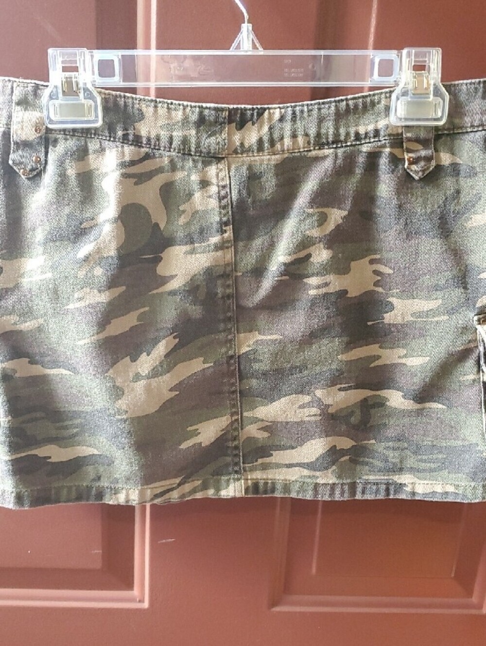 Zoey Beth Camouflage Cargo Mini Skirt with U.S. Army Patches - Picture 8 of 10
